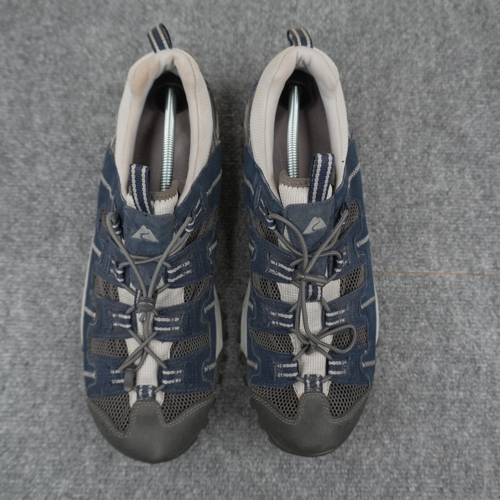 Ozark Trail Hiking Shoes Mens Size 13 Blue Grey Bungee Lace Rugged Trail Sneaker